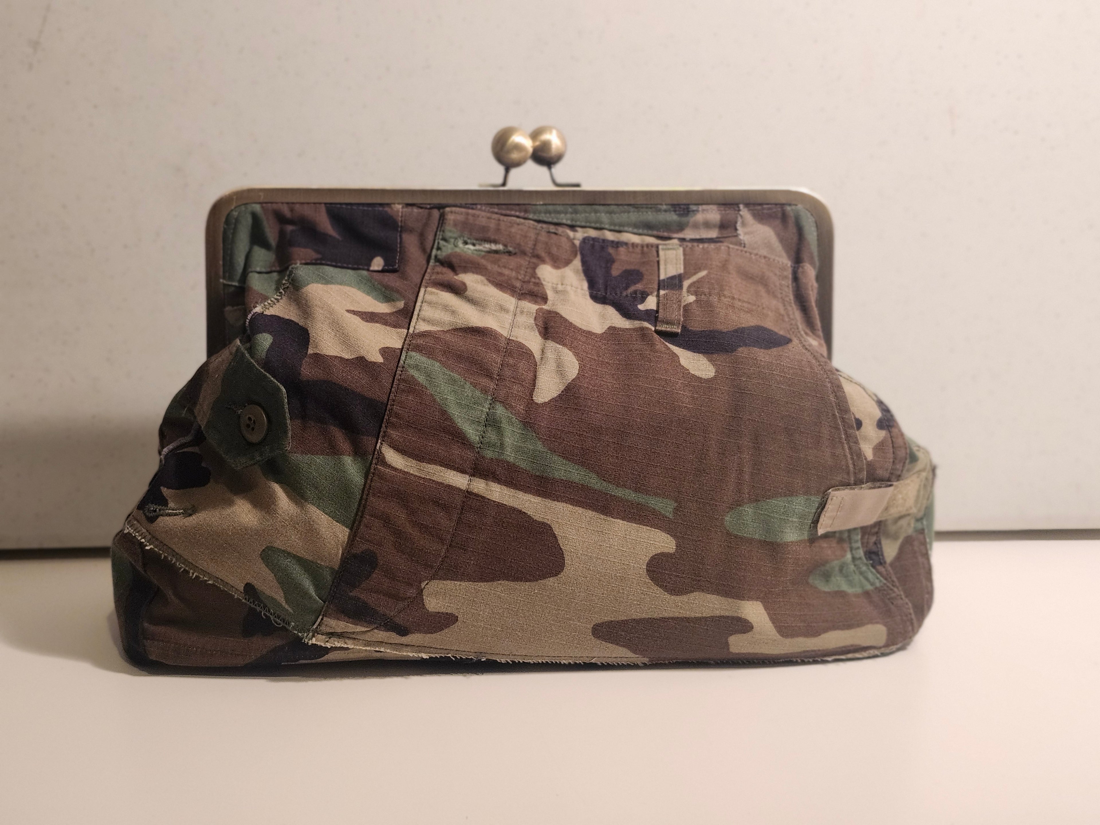 Authentic Woodland Camo Lock Kiss Clutch - XL