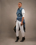 Camo and Sweatshirt Peplum Jacket - Small