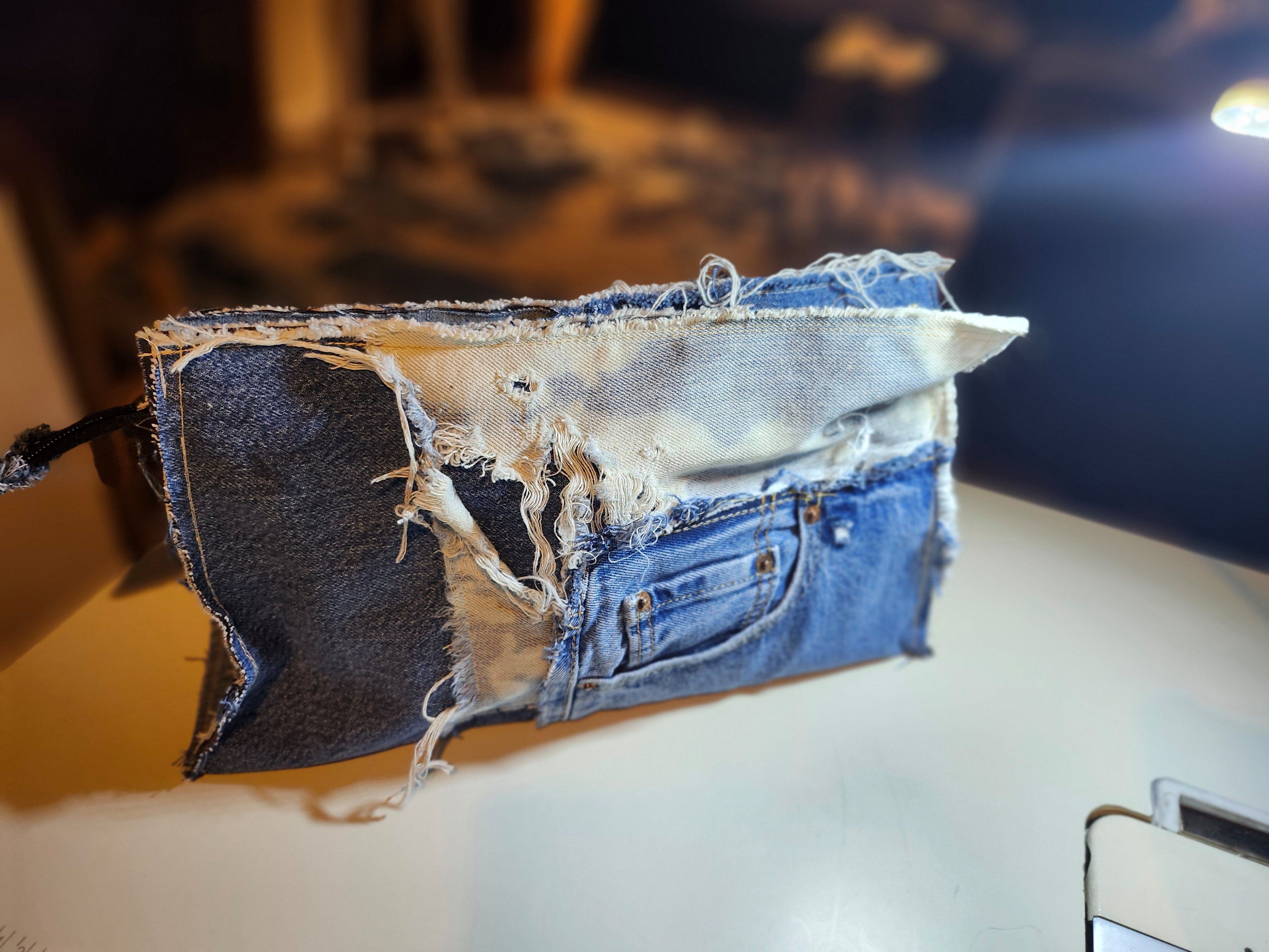 Denim Patchwork Clutch