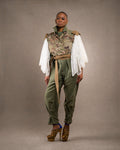 Vintage Camo Vest with Lace Sleeves - Top Only (Medium/Large)