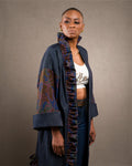 Ruffle Denim/Camo Kimono (One Size Fits All)